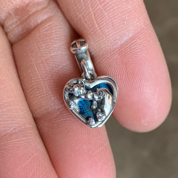 NWOT Disney Lady and the Tramp Heart Dangle Charm Pendant Sterling Silver 925 - Picture 4 of 10